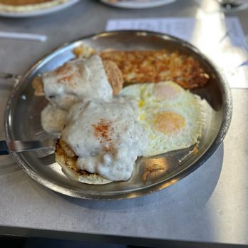 Peg's Glorified Ham n Eggs - Chicken fried chicken biscuits and gravy special - Breakfast & Brunch Near Me - Henderson, Nevada Peg's Glorified Ham n Eggs - Chicken fried chicken biscuits and gravy special - Breakfast & Brunch Near Me - Henderson, Nevada