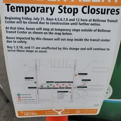 Bellevue Transit Center - CLOSURE ALERTS
