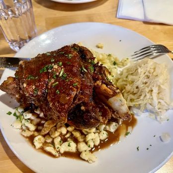 Berliner Beerhall - Schweinshaxe(soft deep fried ham hocks) excellent! - German Near Me - Tacoma, Washington