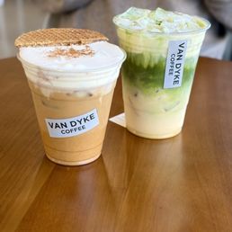 Dutch latte, double mango matcha Dutch latte, double mango matcha