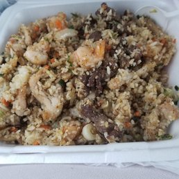 #23 Special Fried Rice.  Full of Shrimp, Beef & Chicken. No skimping!