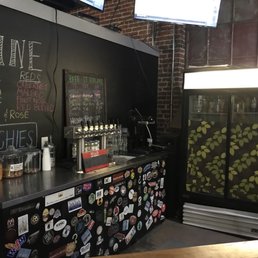 a bar with a chalkboard menu a bar with a chalkboard menu