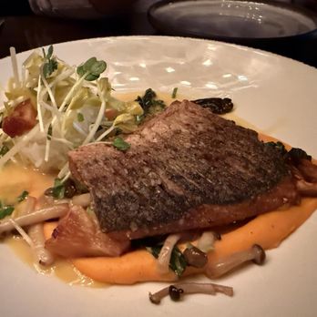 Market Restaurant & Bar - Crispy skin sea bass - New American Near Me - Del Mar, California Market Restaurant & Bar - Crispy skin sea bass - New American Near Me - Del Mar, California