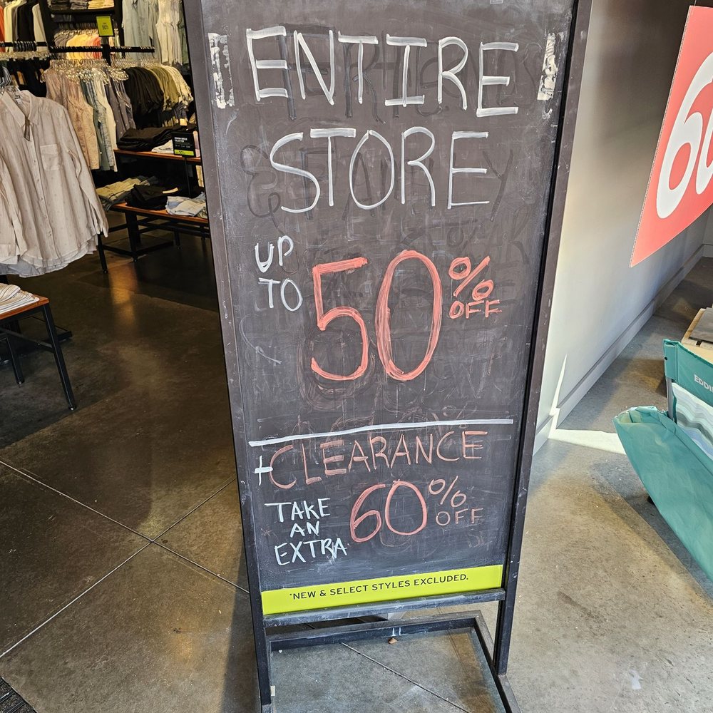 Tillys - Photo of sign at front of store. Manager, Lesil, noted it was misleading and refused to honor or change it. - Shoe Stores Near Me - San Clemente, California Tillys - Photo of sign at front of store. Manager, Lesil, noted it was misleading and refused to honor or change it. - Shoe Stores Near Me - San Clemente, California