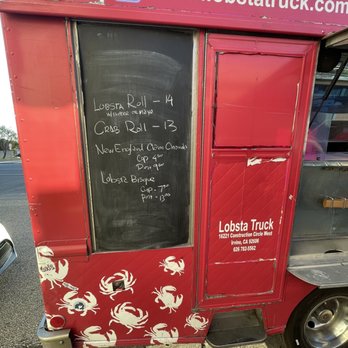 The Lobsta Truck - a menu on the side of the truck - Food Trucks Near Me The Lobsta Truck - a menu on the side of the truck - Food Trucks Near Me