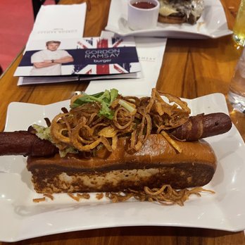 Gordon Ramsay Burger Las Vegas - Bloody Mary Dog, overcooked - Burgers Near Me - Las Vegas, Nevada Gordon Ramsay Burger Las Vegas - Bloody Mary Dog, overcooked - Burgers Near Me - Las Vegas, Nevada