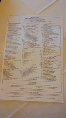 Menu photo 7 Chart House Redondo Beach, CA