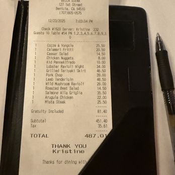 Bella Siena - Italian Near Me - Benicia, California