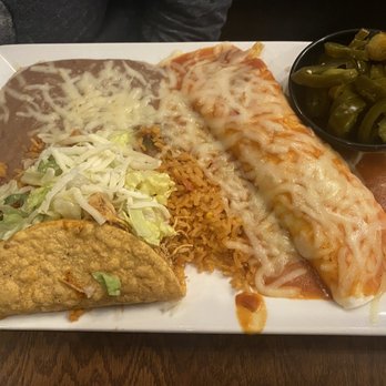 Don Juan Mexican Restaurant - Brighton - #22 burrito and taco combo plate with a side of jalapeños - Mexican Near Me - Brighton, Michigan Don Juan Mexican Restaurant - Brighton - #22 burrito and taco combo plate with a side of jalapeños - Mexican Near Me - Brighton, Michigan