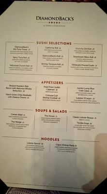 Menu photo 1 DiamondBack's Waco, TX