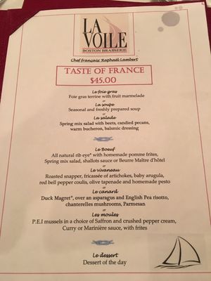 Menu photo 6 La Voile Boston, MA