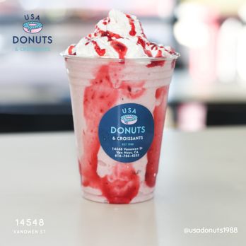 USA Donuts & Croissants - Strawberry Smoothie - Donuts Near Me - Van Nuys, California USA Donuts & Croissants - Strawberry Smoothie - Donuts Near Me - Van Nuys, California