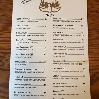 Doc Ponds - A little stained but here's the drinks menu - Bars Near Me - Stowe, Vermont