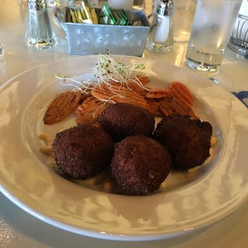 JBJ Soul Kitchen - Corn fritters with sliced grilled carrots, amazing! - New American Near Me - Toms River, New Jersey JBJ Soul Kitchen - Corn fritters with sliced grilled carrots, amazing! - New American Near Me - Toms River, New Jersey