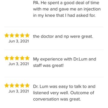 Zachary Lum, DO - Patient comments - Orthopedists Near Me - Sacramento, California Zachary Lum, DO - Patient comments - Orthopedists Near Me - Sacramento, California