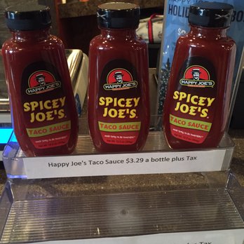Happy Joe's - three bottles of spicy joe's - Pizza Near Me - Davenport, Iowa Happy Joe's - three bottles of spicy joe's - Pizza Near Me - Davenport, Iowa