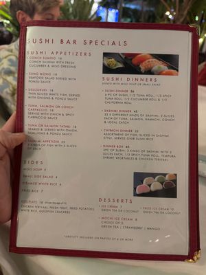 Menu photo 3 Origami Sushi Bar Key West, FL
