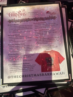 Menu photo 1 The Christmas Bar Honolulu, HI Menu photo 1 The Christmas Bar Honolulu, HI