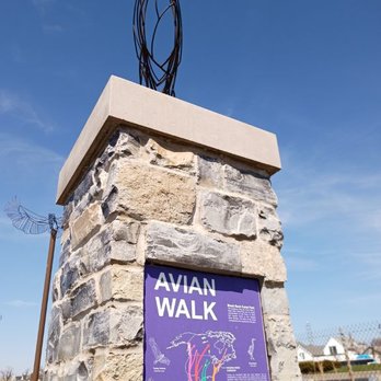 Black Rock Canal Park - View of the Park's Avian Walk - wire sculptures of various bird species - Dog Parks Near Me - Buffalo, New York