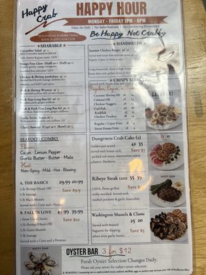 Menu photo 1 Happy Crab Seattle, WA Menu photo 1 Happy Crab Seattle, WA