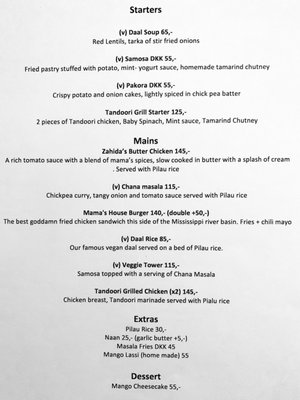 Menu photo 6 Zahida København, Menu photo 6 Zahida København,