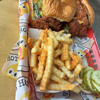 Dave's Hot Chicken - Dave's #2: 2 Sliders w/ Fries - Chicken Shop Near Me - Schererville, Indiana Dave's Hot Chicken - Dave's #2: 2 Sliders w/ Fries - Chicken Shop Near Me - Schererville, Indiana