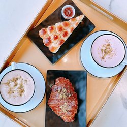 Matari Coffee - Non-dairy chai, honey bread, regular chai & pistachio croissant