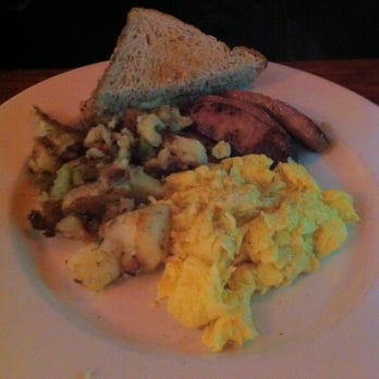 Cafe Mason - Scramble eggs with chicken applesauce sausage. - Breakfast & Brunch Near Me - San Francisco, California