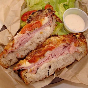 La Tour Cafe - Tartine (open-face sandwich) Croque Monsieur : Black Forest Ham, Roasted Tomatoes, Gruyere Cheese on Pain La Tour. $8.50 - Cafes Near Me - Honolulu, Hawaii
