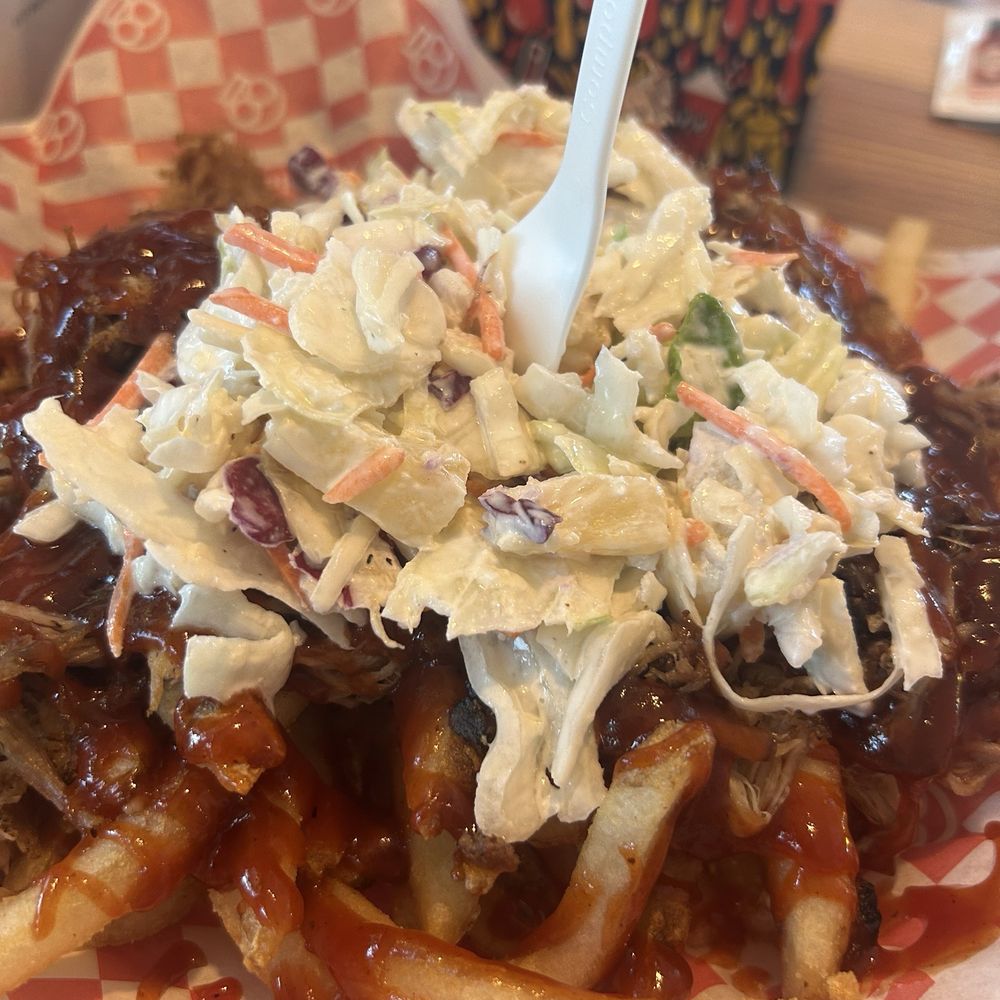 Toxic Burger - Pulled pork bbq fries - Burgers Near Me - Creswell, Oregon Toxic Burger - Pulled pork bbq fries - Burgers Near Me - Creswell, Oregon