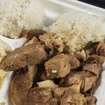 Upscale Hawaii - Pork Adobo, white rice and room temp mac salad (not pictured) - Diners Near Me - Honolulu, Hawaii