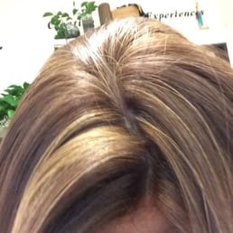My hair taken to natural color with highlights for easy touch up and a keratin treatment to revive my hair! I love it so much! My hair taken to natural color with highlights for easy touch up and a keratin treatment to revive my hair! I love it so much!