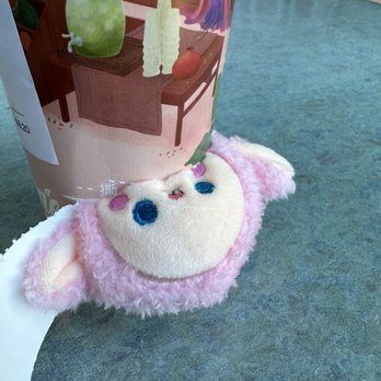 Ume Tea - Bunny surprise milk tea :  I love the idea , to put a bunny under the cup - Coffee & Tea Near Me - Cupertino, California