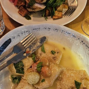 Brava Garden Eatery - Lemon & Ricotta ravioli and Pork Chop. - Wine Bars Near Me - Pleasanton, California