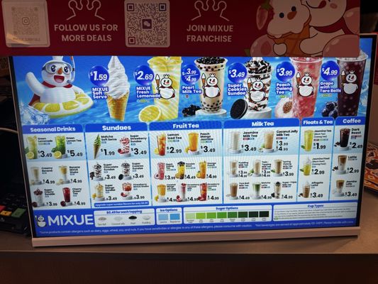 Menu photo 1 Mixue Sunnyvale, CA
