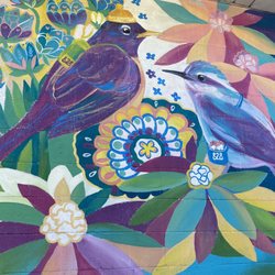 Close up of one of the murals