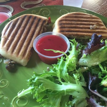 Crave Cafe - Mediterranean Veggie Panini with Raspberry Mustard Dressing - Cafes Near Me - Sinking Spring, Pennsylvania