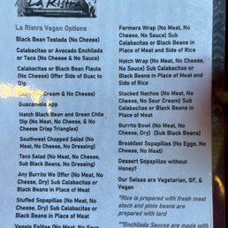 Vegan options