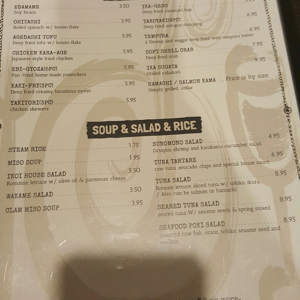 Ikoi Sushi - Appetizer menu - Sushi Bars Near Me - San Rafael, California Ikoi Sushi - Appetizer menu - Sushi Bars Near Me - San Rafael, California