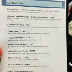 Capital Cafe - Menu 12/23