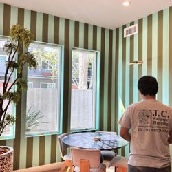 JC Wallpaper Hanging - Master Room traditional wallpaper installation