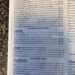 Portion of menu Portion of menu