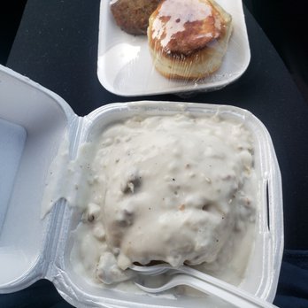 Dude's Sausage & Biscuit - Biscuits and gravy. Biscuit and patty sausage - American Near Me - Brookhaven, Mississippi