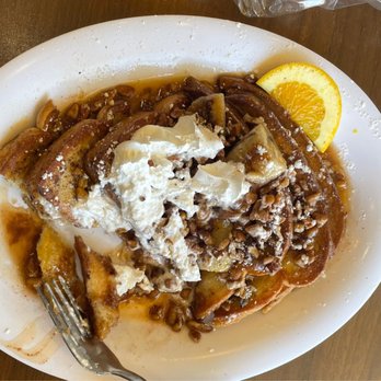 The Pancakery - Banana French Toast! Taste better than it looks!  Loaded with pecans!  YUM! - Breakfast & Brunch Near Me - Destin, Florida