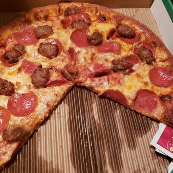 Marco's Pizza - Pepperoni/sausage. Love to see that grease dripping in the box. - Pizza Near Me - Chester, Virginia
