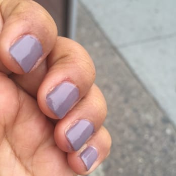 Mimi Nail Spa - Another finger where she didn't get the polish all the way around and managed to get some on my skin. - Nail Salons Near Me - Brooklyn, New York