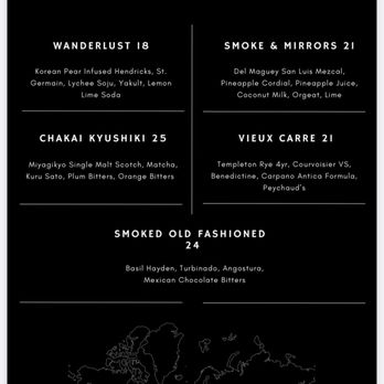 YNK - October 2023 menu - Cocktail Bars Near Me - Irvine, California