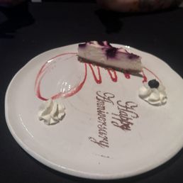 Complementary dessert for anniversary