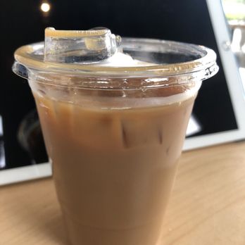 Hardy Coffee Co - Iced Latte featuring new Strawless lid - Bakeries Near Me - Omaha, Nebraska