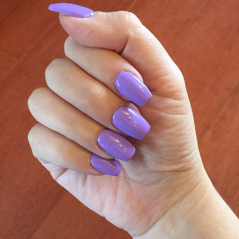 Citi Nails & Spa - Lavender short coffin nail. - Day Spas Near Me - Corona, California